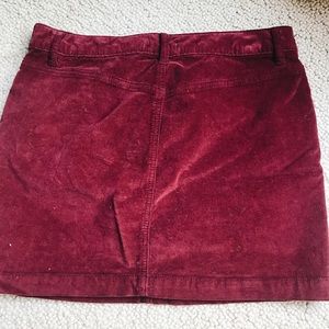 Red Corduroy Skirt